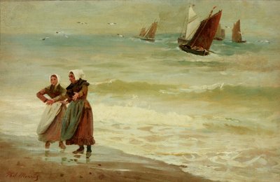 Strand met Figuren door Philip Richard Morris